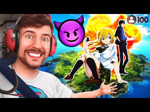 Mr Beast in ANIME | Last to Leave Island WINS $1,000,000