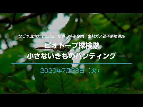 【東邦ガス】ビオトープイベント動画　ビオトープ探検隊