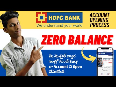 HDFC Account Opening Online Telugu 2022 | How to Open HDFC Bank Zero Balance Account Online Telugu