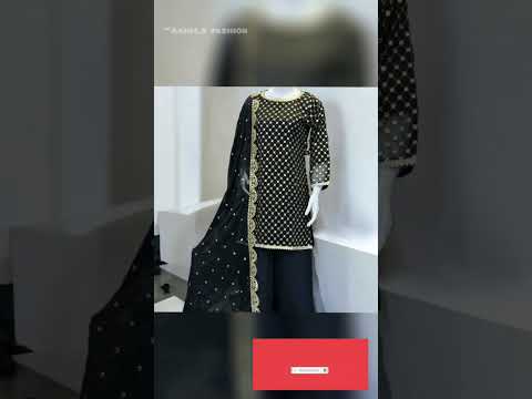 Heavy embroidered chiffon 9Mm sequence 3pcs dress ||@Aaimafashion #viralvideo #fashion #ytshorts