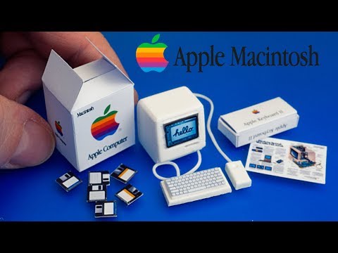 DIY Miniature Macintosh Computer Apple | No Polymer Clay! diy crafts