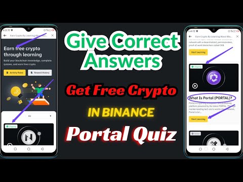 Binance learn and earn Portal Quiz Answers| Portal Token Quiz answers complete video| #binancelearn