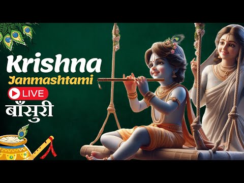 LIVE🔴कृष्ण जन्माष्टमी ,Krishna Flute Music || Krishna Janmashtami Special Flute || Relaxing Music