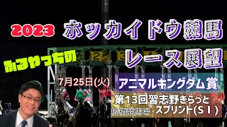 【2023ホッカイドウ競馬】7月25日(火)門別競馬レース展望～アニマルキングダム賞【船橋競馬】第13回習志野きらっとスプリント(SⅠ)