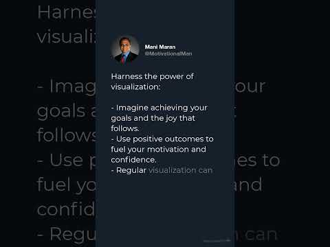 Harness the power of visualization.  #personaldevelopment