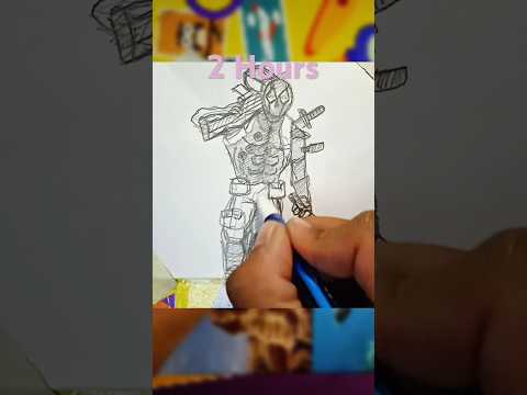 Drawing Deadpool 10Sec।1min।30min... #shorts #deadpool #deadpool3trailer #wolverine #art