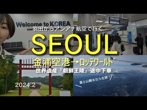 女1人韓国旅｜羽田✈金浦→世界遺産 朝鮮王陵→ロッテワールド〜火事騒動！旅友と現地合流