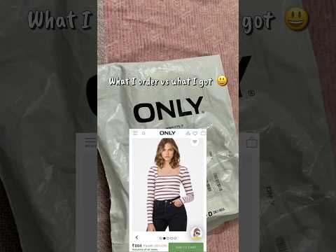 What I order vs what I got from only #stripedtop #tops #only #fashion #viral #youtube #shorts #trend