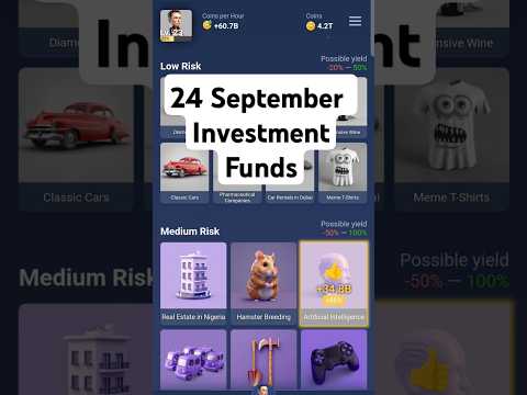 Investment funds today | X empire| 24 September | musk empire stock exchange