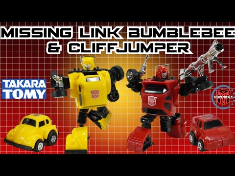 Takara Tomy Transformers Missing Link C-03 Bumblebee & C-04 Cliffjumper