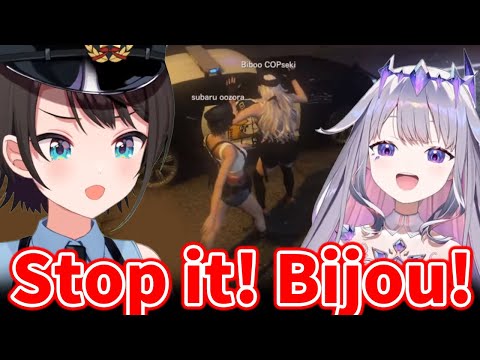 Subaru scolds Bijou keep shaking her butt【Hololive】