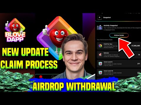 Blove Dapp AIRDROP Claim 🤑 | Blove Dapp New Update | Blove Dapp Airdrop withdrawal Update