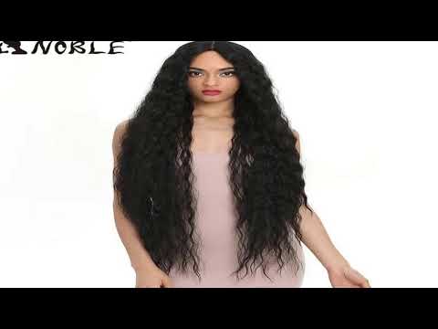 Noble Cosplay Synthetic Lace Wigs For Black Women Long Curly Hair 42 Inch Cospla