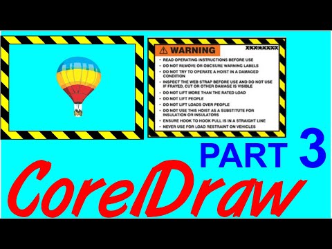 Corel Draw Tips & Tricks Yellow and Black Warning Lable Part 3