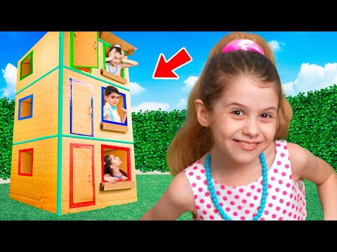 Giant Cardboard Hotel and other funny Adventures for kids with Eva