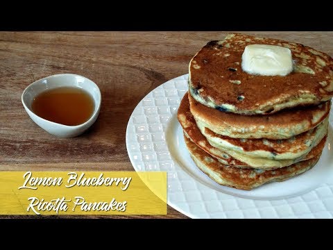 Lemon Blueberry Ricotta Pancakes