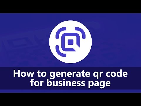 How to generate QR code for Business page