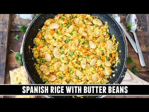 Delicious Spanish Rice with Butter Beans | No Meat + Gluten Free!