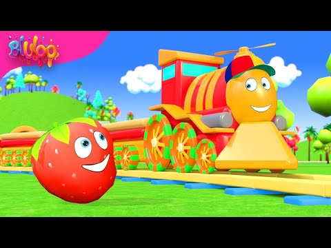 Humpty the Train on a Fruits Ride | BluLoo Nursery Rhymes & Kids Songs