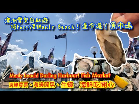 【KK Travel Vlog】澳洲自助旅｜雪梨Manly beach ｜達令港 ｜雪梨魚市場吃生蠔🦪海鮮🦞｜Australia Travel Vlog