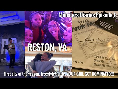 Monsters Diaries Episode 1: Reston, VA | first city, freestyle battle, YOUR GIRL GOT NOMINATED🥹❤️