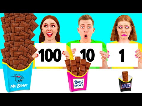 100 Capas de Alimentos Desafío | Guerras de Bromas por PaRaRa Challenge