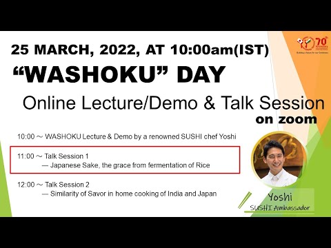 "WASHOKU DAY" - Talk Session: Japanese Sake -