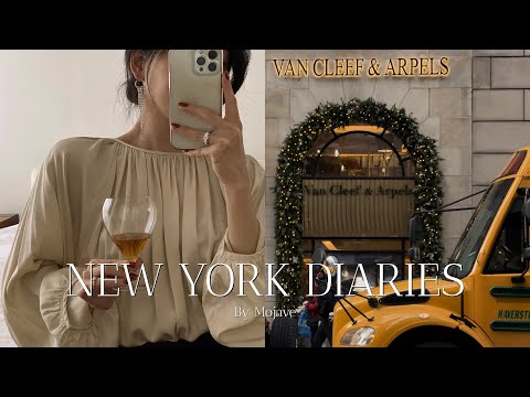 New York Vlog🗽Walking Down 5th Ave l Skating at Central Park | Baking Lemon Meringue cake [Eng sub]