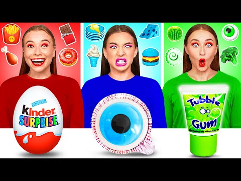 Food of The Same Colors Challenge | Funny Challenges by BaRaDa