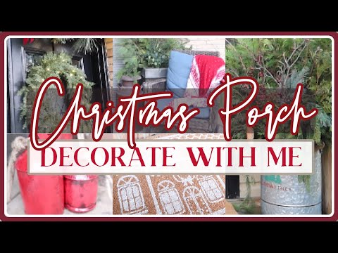 Front Porch Christmas Decorate With Me | DIY Porch Decor | Affordable Decorating Ideas