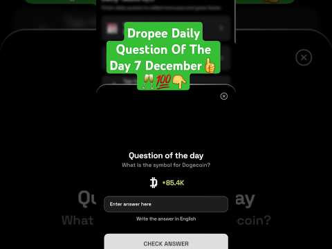 Dropee Daily question of the day|What is the symbol for Dogecoin |dropee daily combo #dropeeairdrop