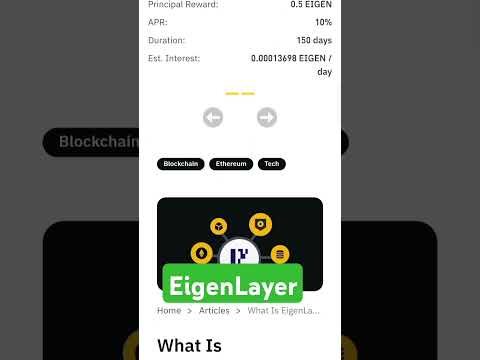 What is EigenLayer || Binance learn and earn || Earn 0.5 EIGEN staking Reward