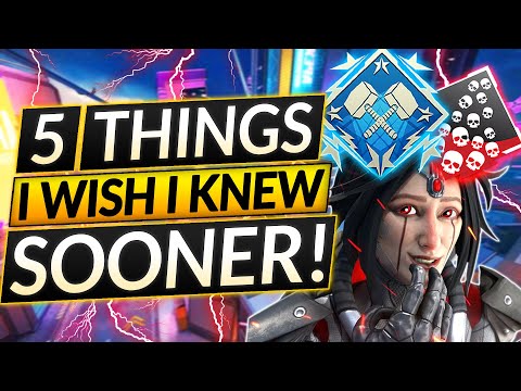 Top 5 THINGS I WISH I KNEW SOONER - The PREDATOR Way - Apex Legends Guide