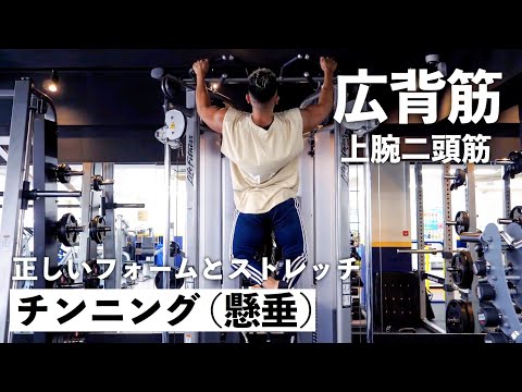 【筋トレ】懸垂の正しい形と、猫背改善ストレッチ！