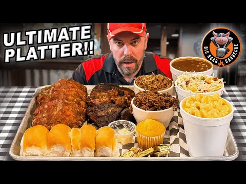 Big Boar BBQ's 7lb "Ultimate Platter" Barbecue Challenge in West Salem, Wisconsin!!