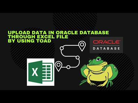 Upload data in oracle database through excel file by using toad