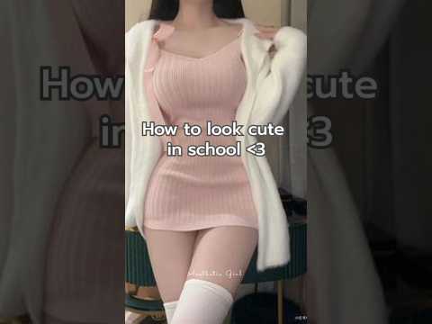 How to look cute in school 🎒🩷#ytshorts #howto #school #cute