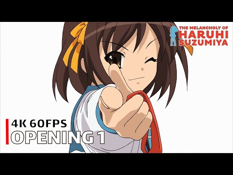 The Melancholy of Haruhi Suzumiya - Opening 1 【Bouken Desho Desho?】 4K 60FPS Creditless | CC