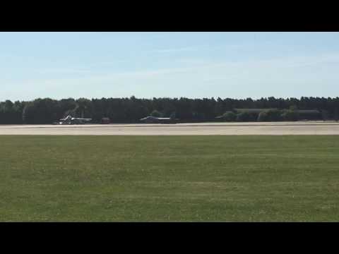 Crazy Loud F-15's 'Grim Reapers' At RAF Lakenheath takeoffs