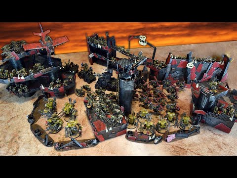 Building an entire Ork outpost in 8 hours or less (Warhammer 40k)