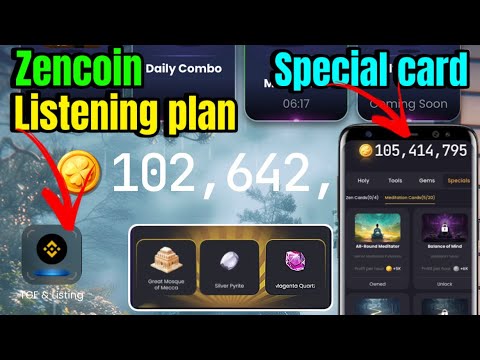 Zen coin combo card today | zencoin special card unlock | 26 September zen coin combo card