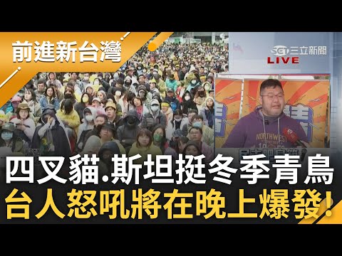 選罷法提高罷免門檻三讀通過! 冬季青鳥集結 斯坦.四叉貓都來了! 斯坦:台灣人的怒吼會在晚上爆發 四叉貓:不能少了任何一票｜王偊菁主持｜【前進新台灣 精彩】20241220｜三立新聞台