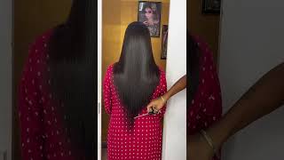 Smoothing And V Shape Hair Cut♥️🥰￼