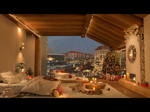 Winter Wonderland Lounge 2025 | Cozy Holiday Vibes | Relax & Study with Jazz in 4K ❄️