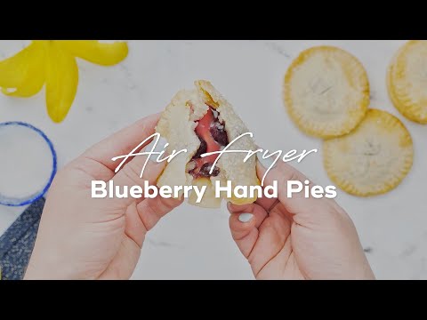 Air Fryer Blueberry Hand Pies (super easy 4-ingredient blueberry mini pies)