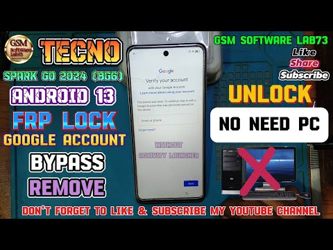 Tecno Spark Go 2024 FRP Bypass Android 13 New Trick  Without PC