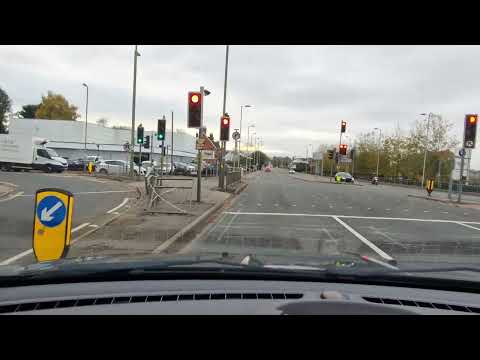 Pinehurst Roundabout, A327, taking 3rd Exit onto A325 South. Farnborough Driving Test Route Help