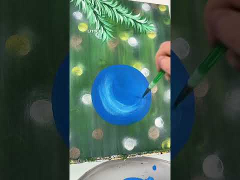 [clip] How to paint an easy Christmas ornament 🎨🎄#beginner #paintingtips #Christmas #acrylicpainting