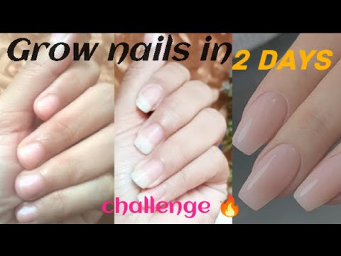 2 days nail growth challenge 🔥| Live proof | How to grow nails fast ...