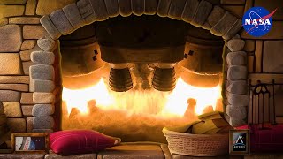 NASA Rocket Engine Fireplace - 8 Hours in 4K